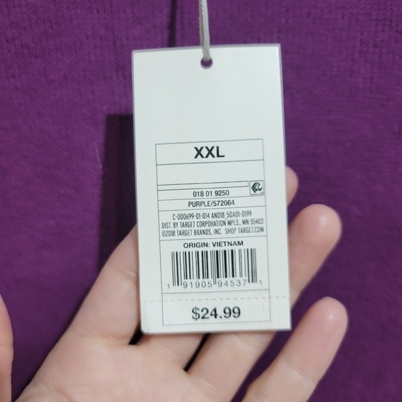 A NEW DAY RUFFLE SLEEVE PURPLE SWEATER, SZ XXL - Picture 9 of 9